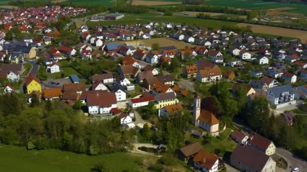 Vedere Aeriană Orașului Erbach Der Donau Germania Primăvară Timpul Blocării — Videoclip de stoc