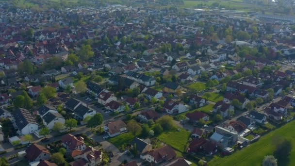 Veduta Aerea Della Città Bad Schnborn Germania Una Giornata Sole — Video Stock