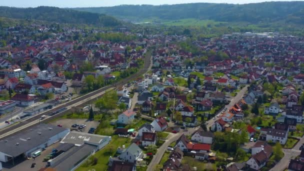 Coronavirus Kilitlemesi Sırasında Güneşli Bir Bahar Gününde Almanya Daki Plderhausen — Stok video