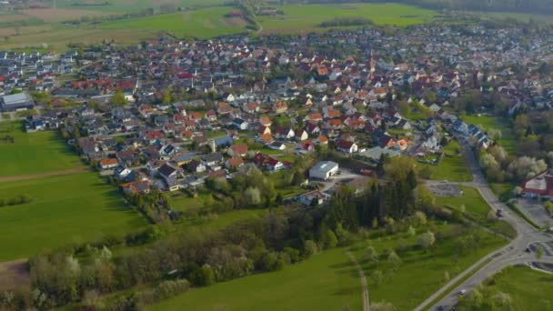 Légi Kilátás Falu Rehling Kastély Scherneck Németországban Bajorország Egy Napos — Stock videók