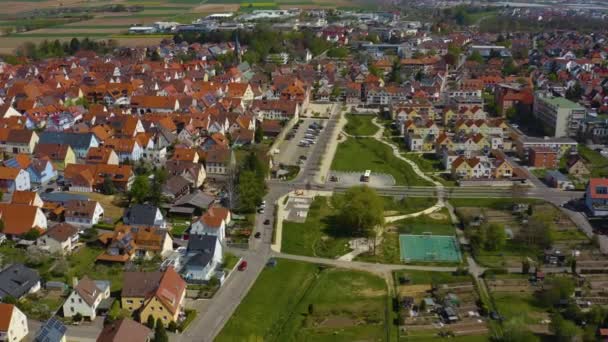 Vue Aérienne Ville Boennigheim Allemagne Par Une Journée Ensoleillée Début — Video