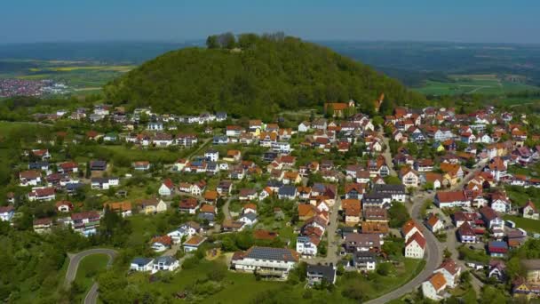 Şehrin Hohenstaufen Şatosunun Güneşli Bir Bahar Gününde Koronavirüs Kilitlenmesi Sırasındaki — Stok video
