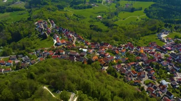 Şehrin Hohenstaufen Şatosunun Güneşli Bir Bahar Gününde Koronavirüs Kilitlenmesi Sırasındaki — Stok video