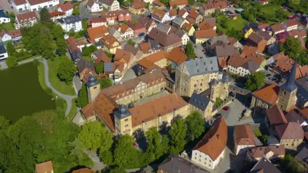 Veduta Aerea Della Città Del Castello Thurnau Germania Una Giornata — Video Stock