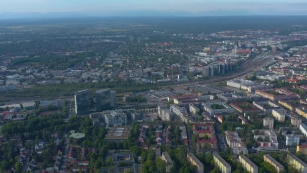 Vue Aérienne Ville Munich Allemagne Bavière Par Une Journée Ensoleillée — Video