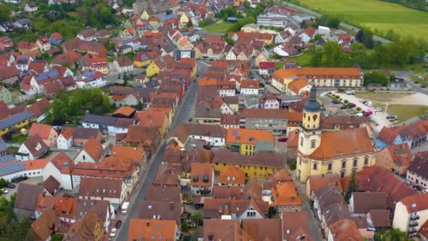 Вид Повітря Місто Вільгельмсдорф Німеччині Баварія Сонячного Весняного Дня Під — стокове відео