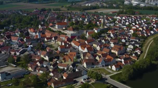 Vue Aérienne Ville Vohburg Der Donau Allemagne Bavière Par Une — Video