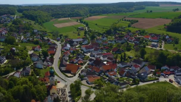 Vista Aérea Cidade Weltenburg Alemanha Baviera Dia Ensolarado Primavera Durante — Vídeo de Stock
