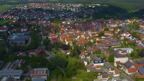 Погляд Місто Бахен Німеччині Сонячний День Навесні — стокове відео