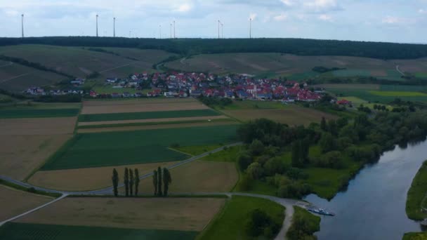 Vista Aeriel Aldeia Eisenheim Alemanha Baviera Dia Ensolarado Primavera — Vídeo de Stock