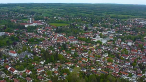 Almanya Daki Diesen Ammersee Şehrinin Bavyera Nın Güneşli Bir Bahar — Stok video