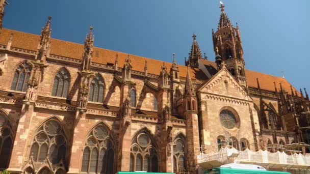 Kota Tua Freiburg Breisgau Jerman Pada Musim Panas — Stok Video