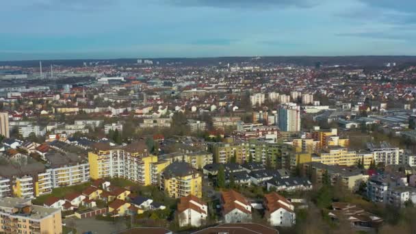 Vista Aérea Ciudad Boeblingen Alemania Una Soleada Otoño — Vídeos de Stock