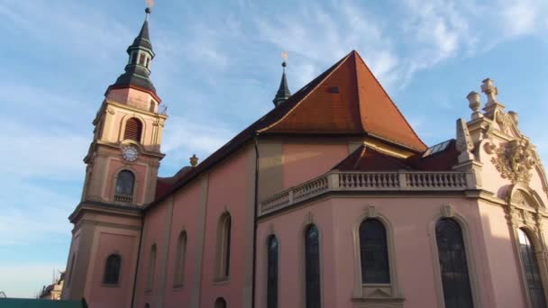 Downtown Ludwigsburg Julmarknad Tyskland Före Jul Solig Eftermiddag December — Stockvideo