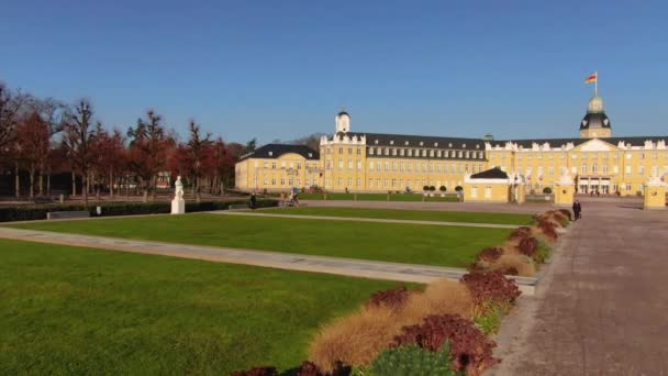 Karlsruhe Palace Christmas Sunny Day December — Stock Video