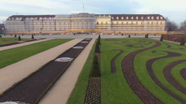 Schloss Ludwigsburg Vor Weihnachten Einem Sonnigen Dezembertag — Stockvideo