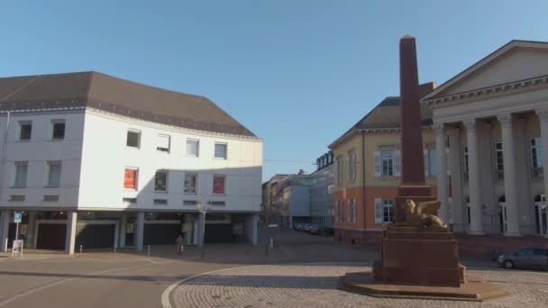 Centre Ville Karlsruhe Par Une Journée Ensoleillée Pendant Période Noël — Video