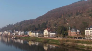 Heidelberg, Aralık 'ta güneşli bir sabahta Noel' den önce Almanya 'da. 