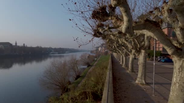 Heidelberg Tyskland Före Jul Solig Morgon December — Stockvideo