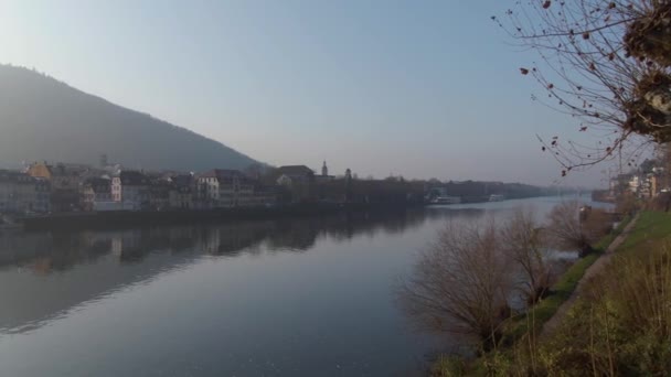 Heidelberg in germany before Christmas on a sunny morning in December. 