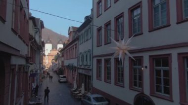 Heidelberg, Aralık 'ta güneşli bir sabahta Noel' den önce Almanya 'da. 