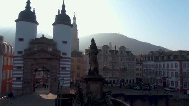 Heidelberg Deutschland Vor Weihnachten Einem Sonnigen Dezembermorgen — Stockvideo
