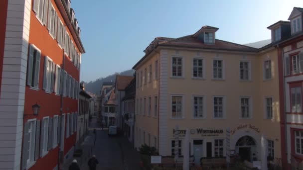 Heidelberg Tyskland Före Jul Solig Morgon December — Stockvideo