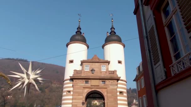 Heidelberg Německu Před Vánocemi Slunné Ráno Prosinci — Stock video