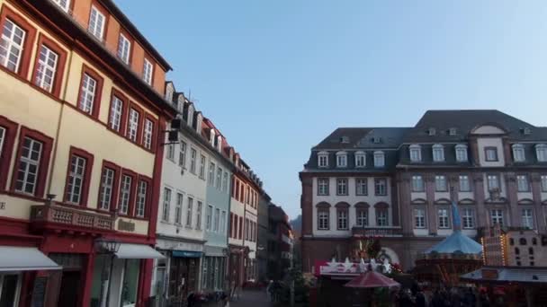 Heidelberg Alemanha Antes Natal Uma Manhã Ensolarada Dezembro — Vídeo de Stock