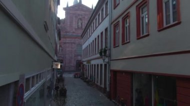 Heidelberg, Aralık 'ta güneşli bir sabahta Noel' den önce Almanya 'da. 