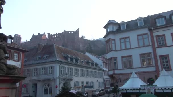 Heidelberg Německu Před Vánocemi Slunné Ráno Prosinci — Stock video