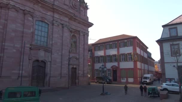 Heidelberg Alemania Antes Navidad Una Mañana Soleada Diciembre — Vídeo de stock