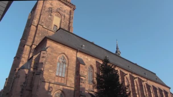 Heidelberg Deutschland Vor Weihnachten Einem Sonnigen Dezembermorgen — Stockvideo