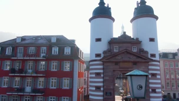 Heidelberg Alemania Antes Navidad Una Mañana Soleada Diciembre Río Neckar — Vídeo de stock