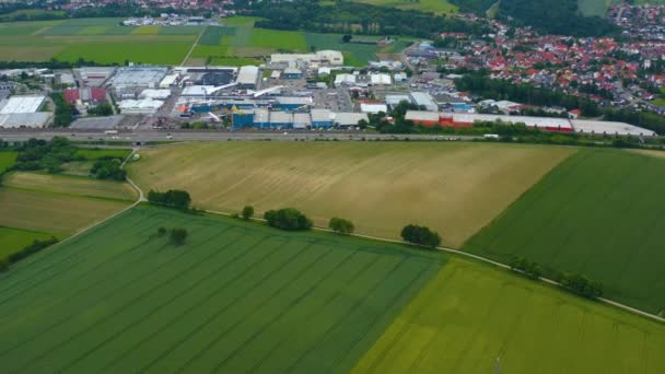 Aerial Sinsheim Autobahnn Germany — Stock Video