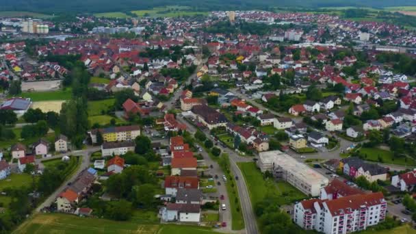 Letectvo Malého Města Eppingen Německu Slunečného Dne Jaře — Stock video