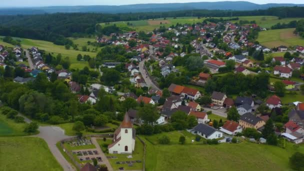 Aerial View Village Haag Germany — Stock Video