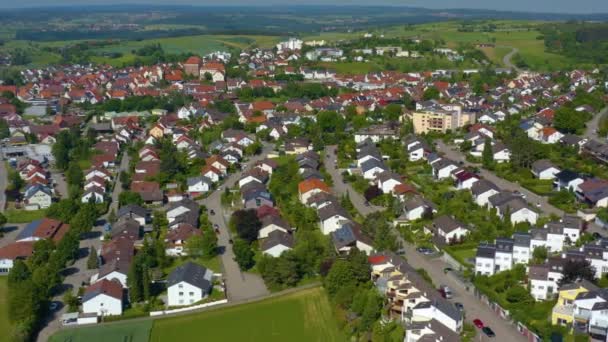 Flygfoto Över Staden Heimsheim Tyskland — Stockvideo