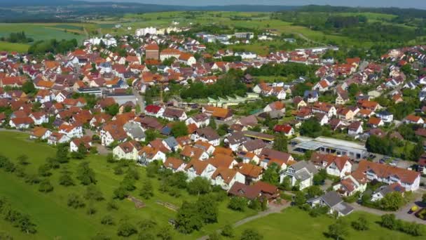 Вид Воздуха Город Хаймсхайм Германии — стоковое видео