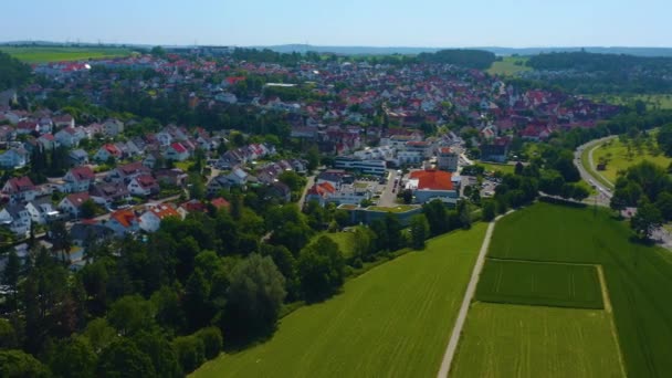 Aerial Village Grafenau Germany — Stock Video