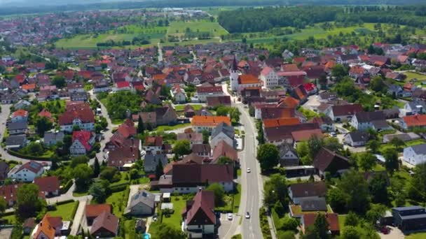 Luchtfoto Oberjettingen Duitsland — Stockvideo