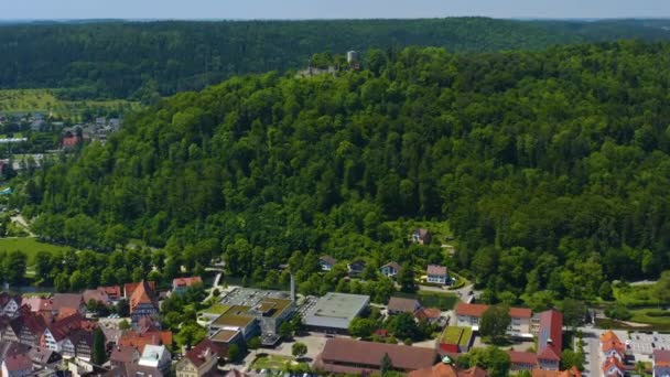 Aerial Nagold Germania Nella Foresta Nera — Video Stock