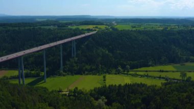 Almanya 'daki Neckarblick Köprüsü Kara Orman' da.. 
