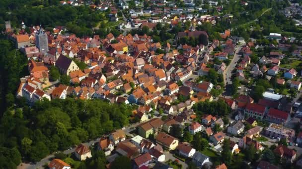 Vista Aérea Cidade Bad Wimpfen Alemanha Vista Ampla Cidade Velha — Vídeo de Stock