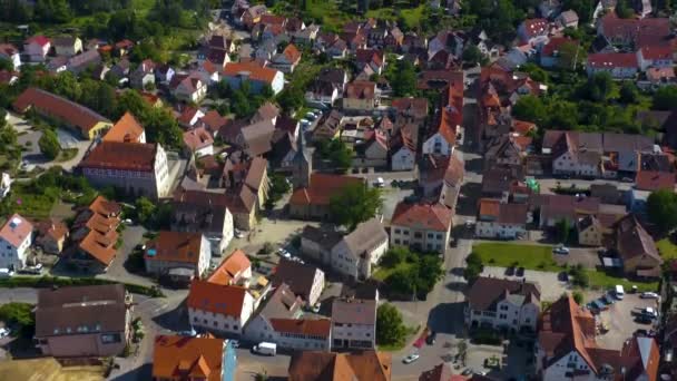 Vue Aérienne Ville Bad Friedrichshall Allemagne Poêle Ronde Gauche Dessus — Video