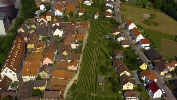 Letecký Pohled Město Lauffen Neckar Německu Vzestup Městu — Stock video