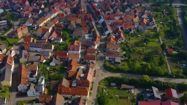 Almanya Daki Waibstadt Köyünün Hava Manzarası — Stok video