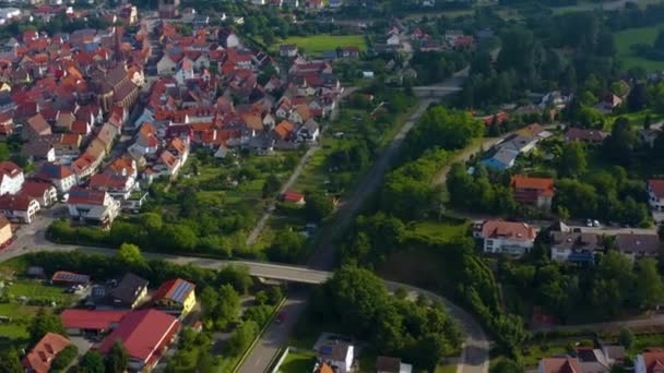 Вид Повітря Село Вайбштадт Німеччині — стокове відео