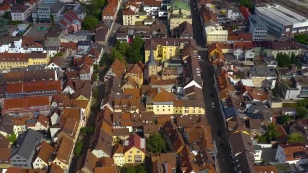 德国埃伯巴赫市的空中景观 — 图库视频影像