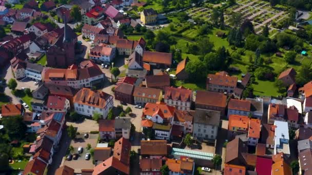 Widok Lotu Ptaka Wioskę Mudau Niemczech — Wideo stockowe